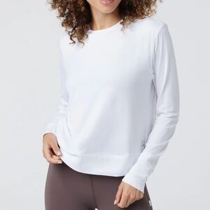 Vuori Daydream Crew Long Sleeve White Women's Small